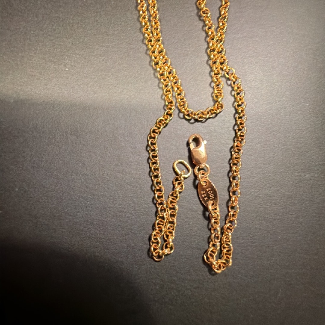 Chrome Hearts 22K Roll Chain Necklace "Yellow Gold"