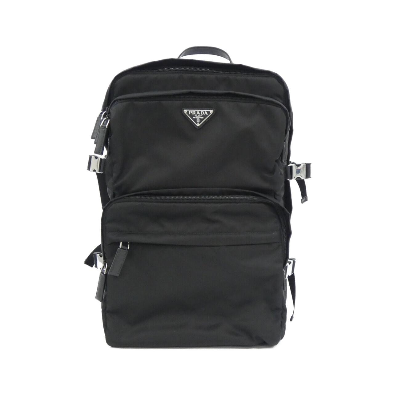 PRADA Re-Nylon x Saffiano Leather Backpack "Black"