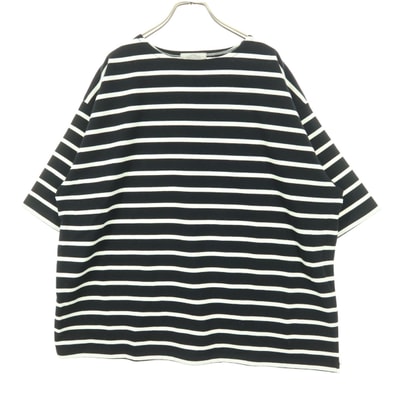 美品 JOURNAL STANDARD relume ジャーナルスタンダードレリューム ボーダー柄 半袖 カットソー M ネイビー