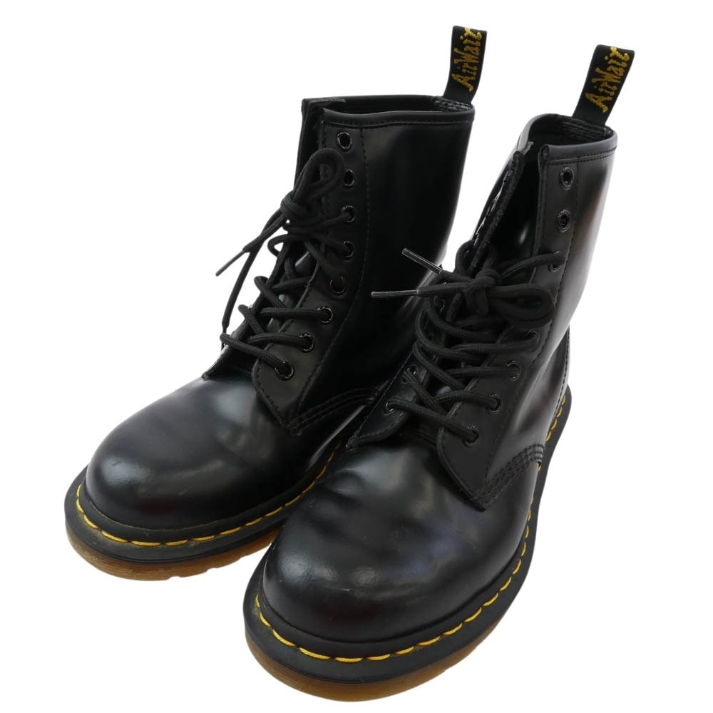 Dr.Martens ドクターマーチン ブーツ 11822006 SMOOTH 8EYE BOOT スムース レザー 8ホールブーツ ブラック系 UK5【中古】