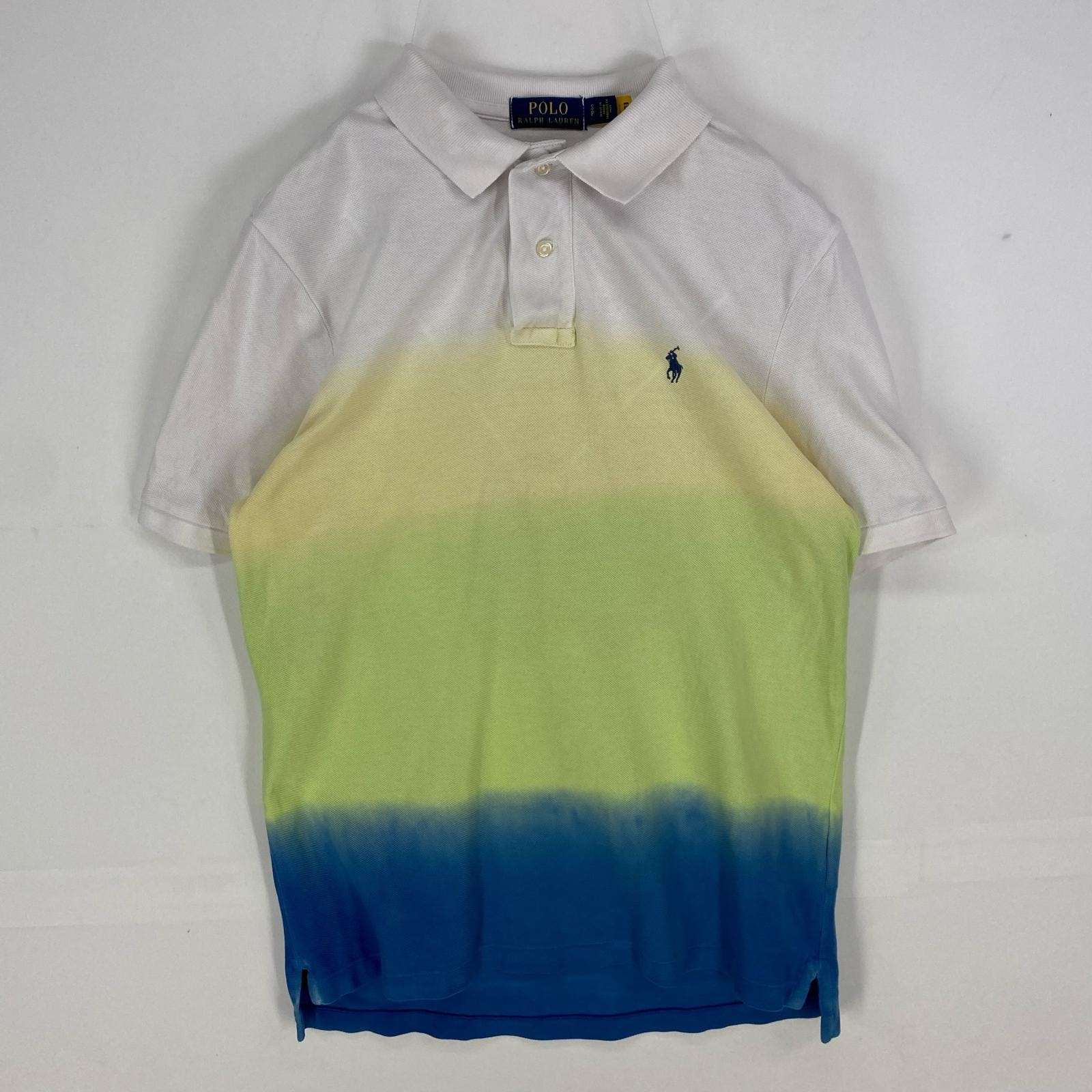 古着 ポロ・ラルフローレン POLO RALPH LAUREN 半袖シャツ 刺繍ロゴ ワンポイント ポロシャツ S  ホワイト系 メンズ