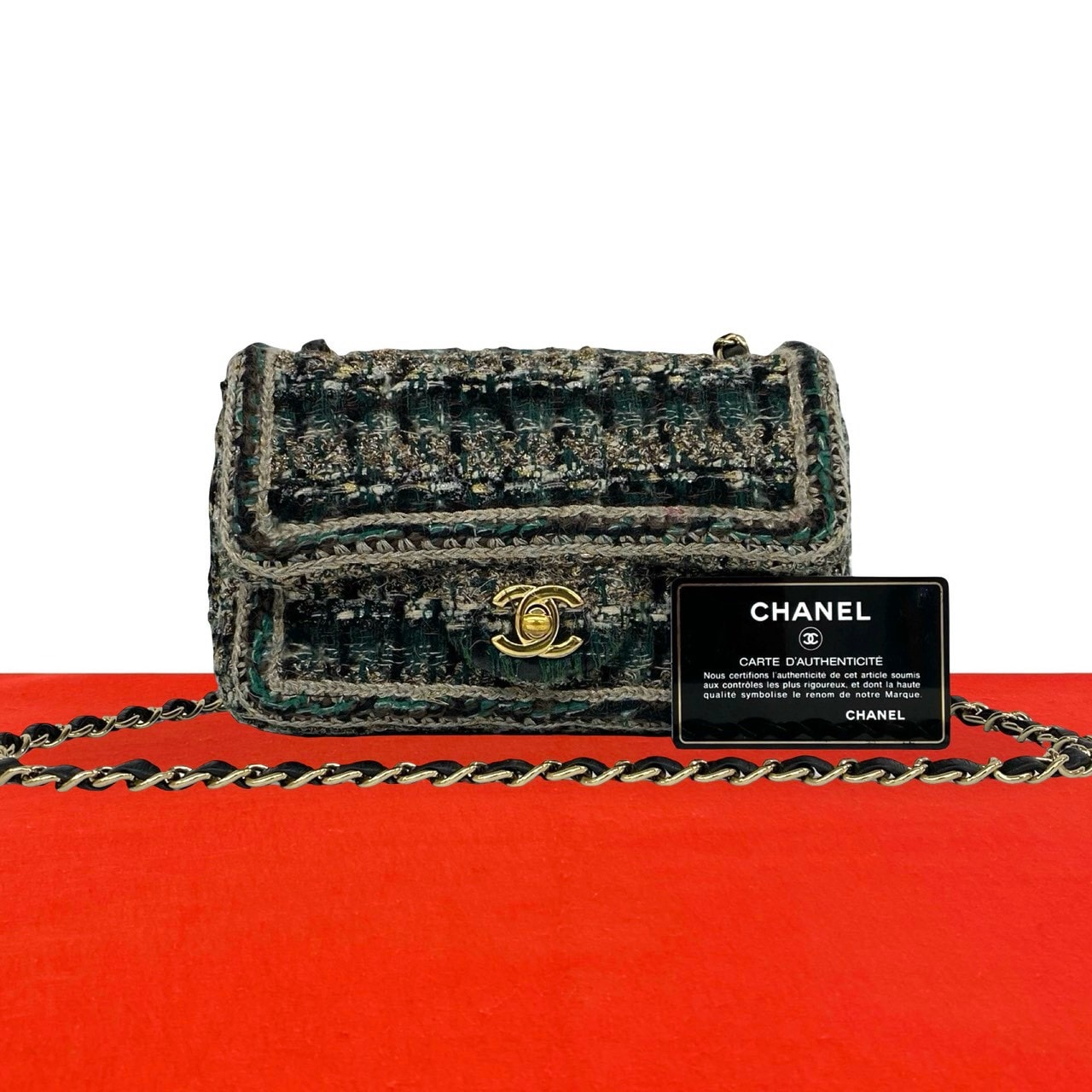 CHANEL シャネル ココマーク ツイード ショルダーバッグ マルチカラー
 11286