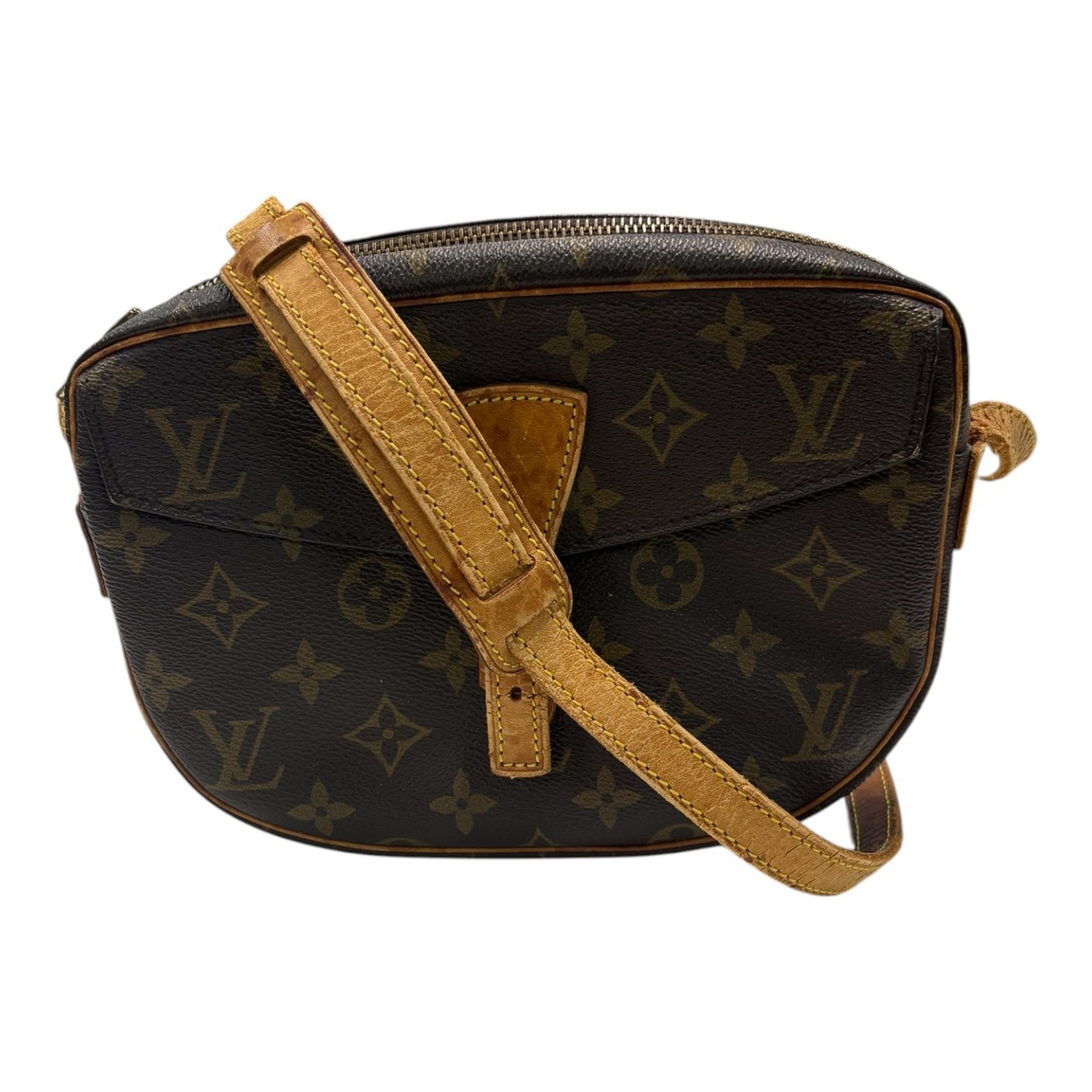 LOUIS VUITTON ルイヴィトン モノグラム ジョヌフィーユ ブラウン ゴールド金具 PVC レザー/ ショルダーバッグ S1-00073 【中古】