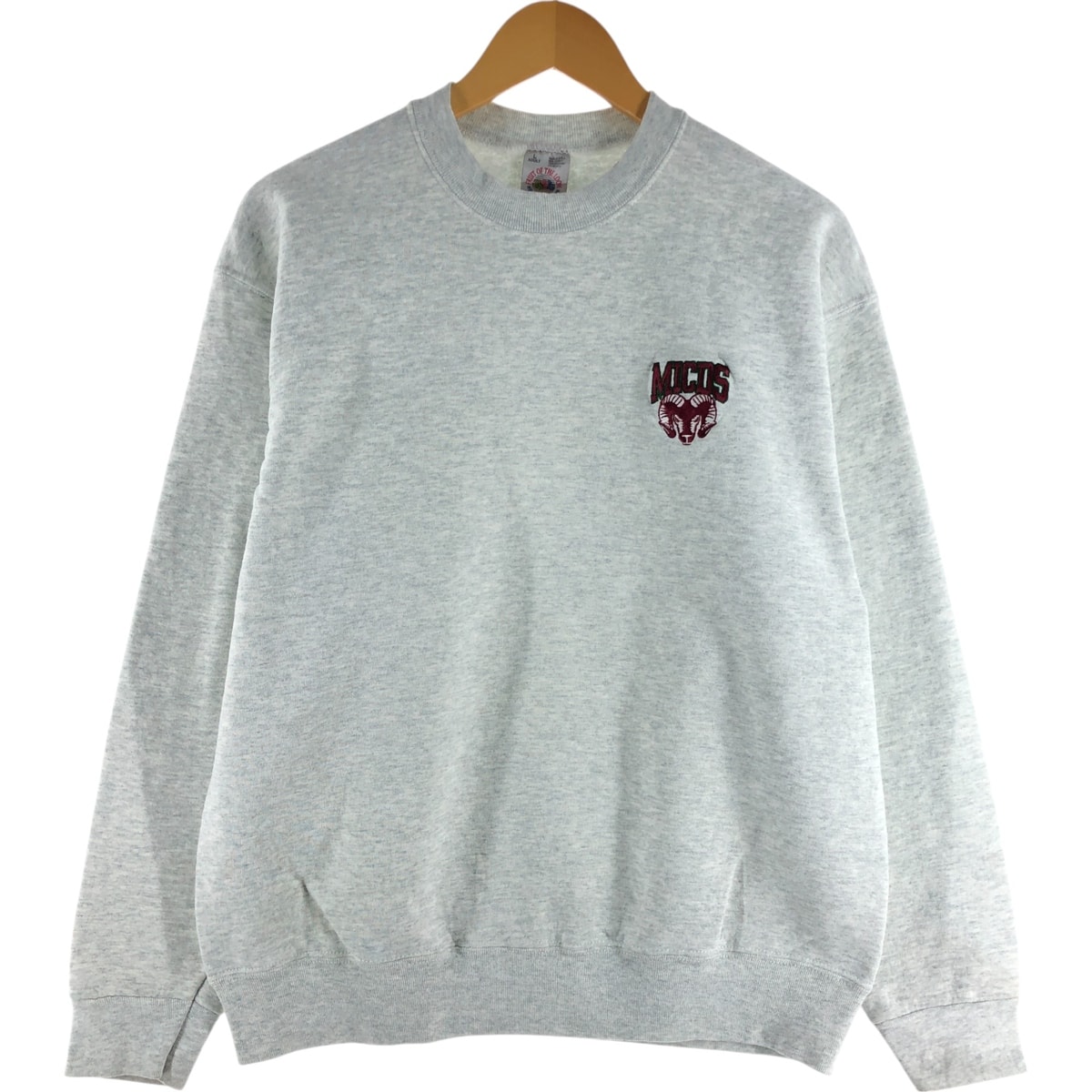 古着 90年代 フルーツオブザルーム FRUIT OF THE LOOM HEAVY COTTON カレッジスウェットシャツ トレーナー USA製 メンズL相当 ヴィンテージ/eaa520024