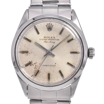 ロレックス ROLEX 5500 ヴィンテージ オイスターパーペチュアル エアキング Cal.1520 シルバー 自動巻き メンズ 腕時計 R#149295