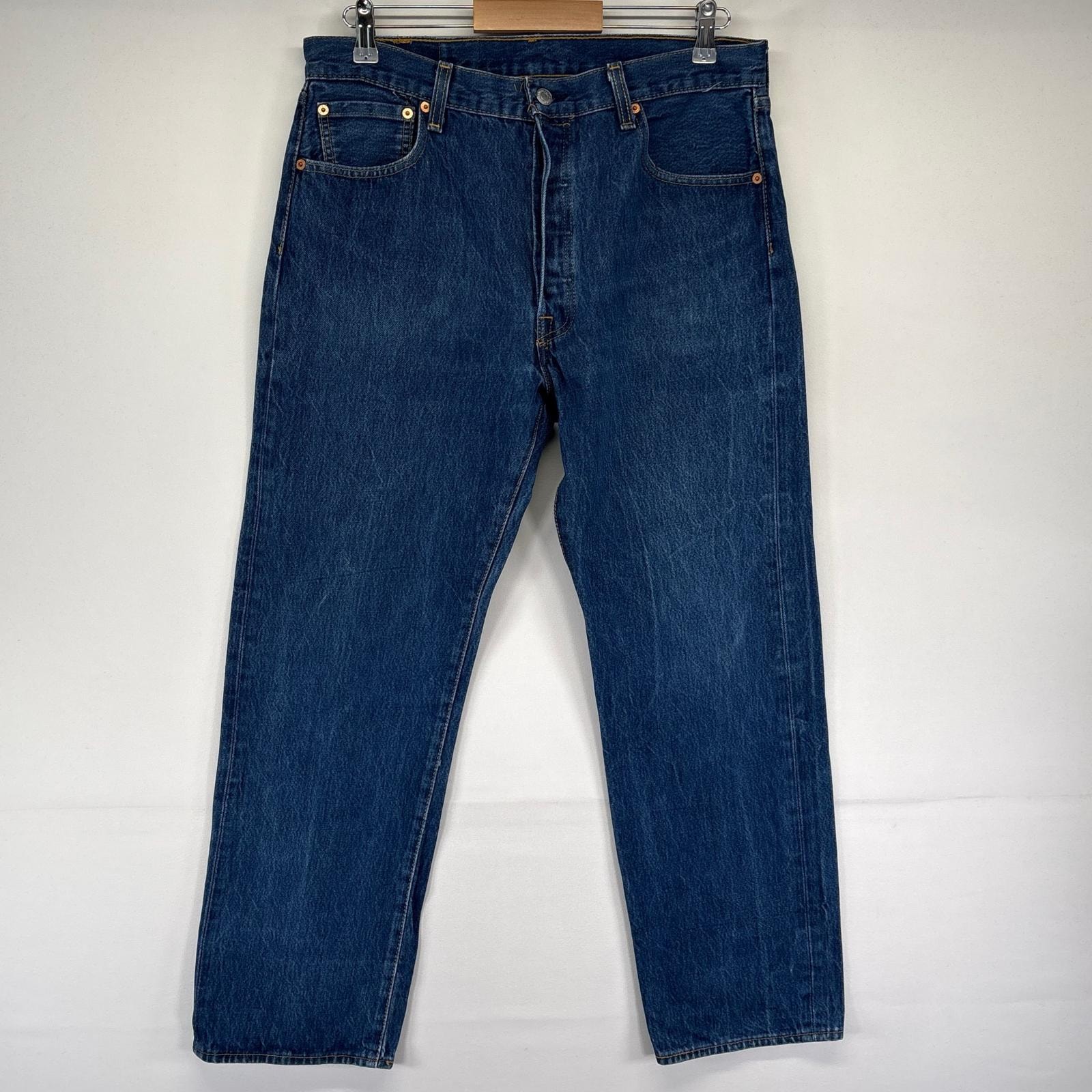 古着 リーバイス Levi's デニム パンツ 501 ジーパン ジーンズ ボタンフライ 5ポケット W36×L32  ブルー系 メンズ