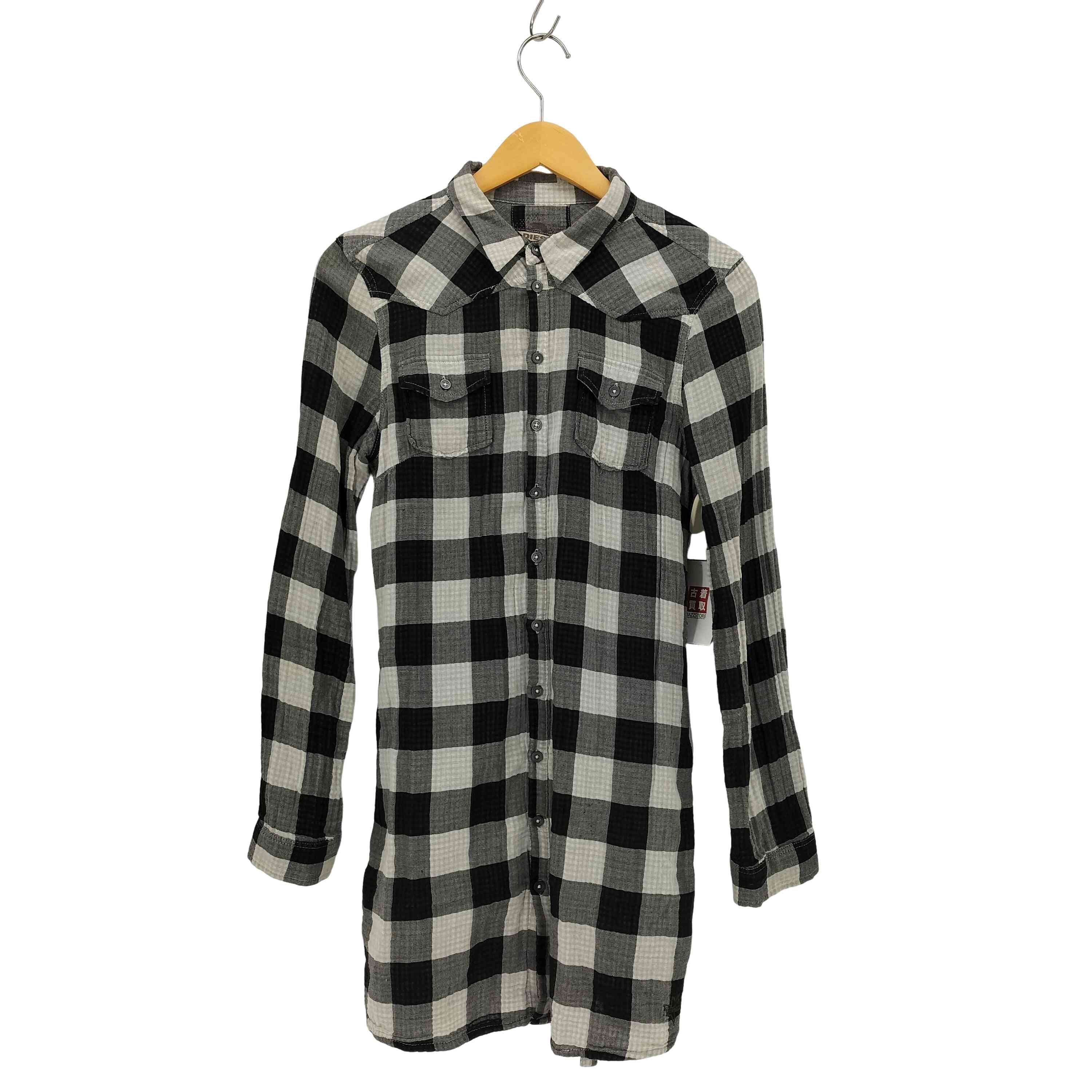 00S 裾 ロゴ ガーゼ ブロック チェック L/S シャツ Y2K【1141109318739】