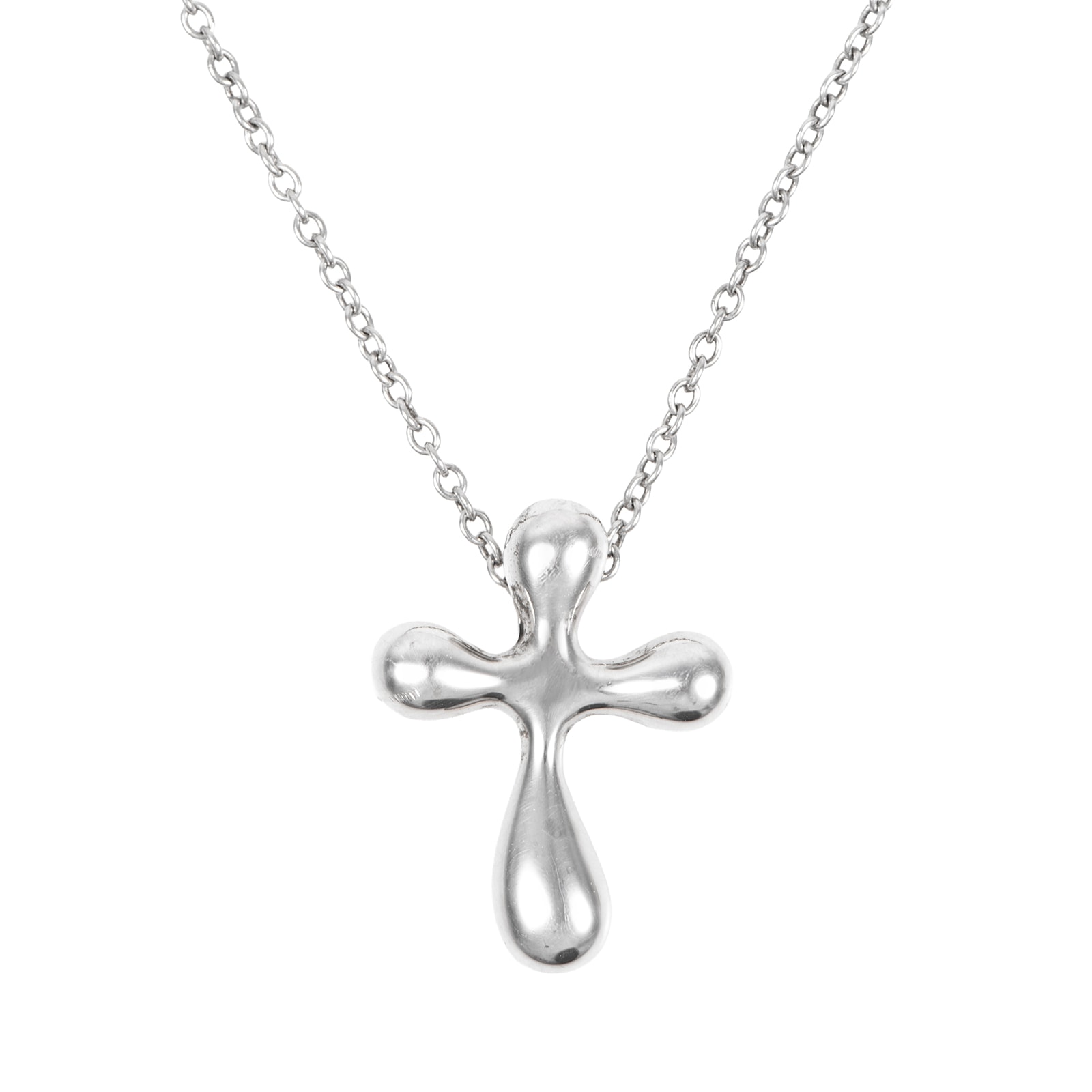 TIFFANY&Co. ティファニー スモールクロス ペンダント スターリングシルバー シルバー【中古】
