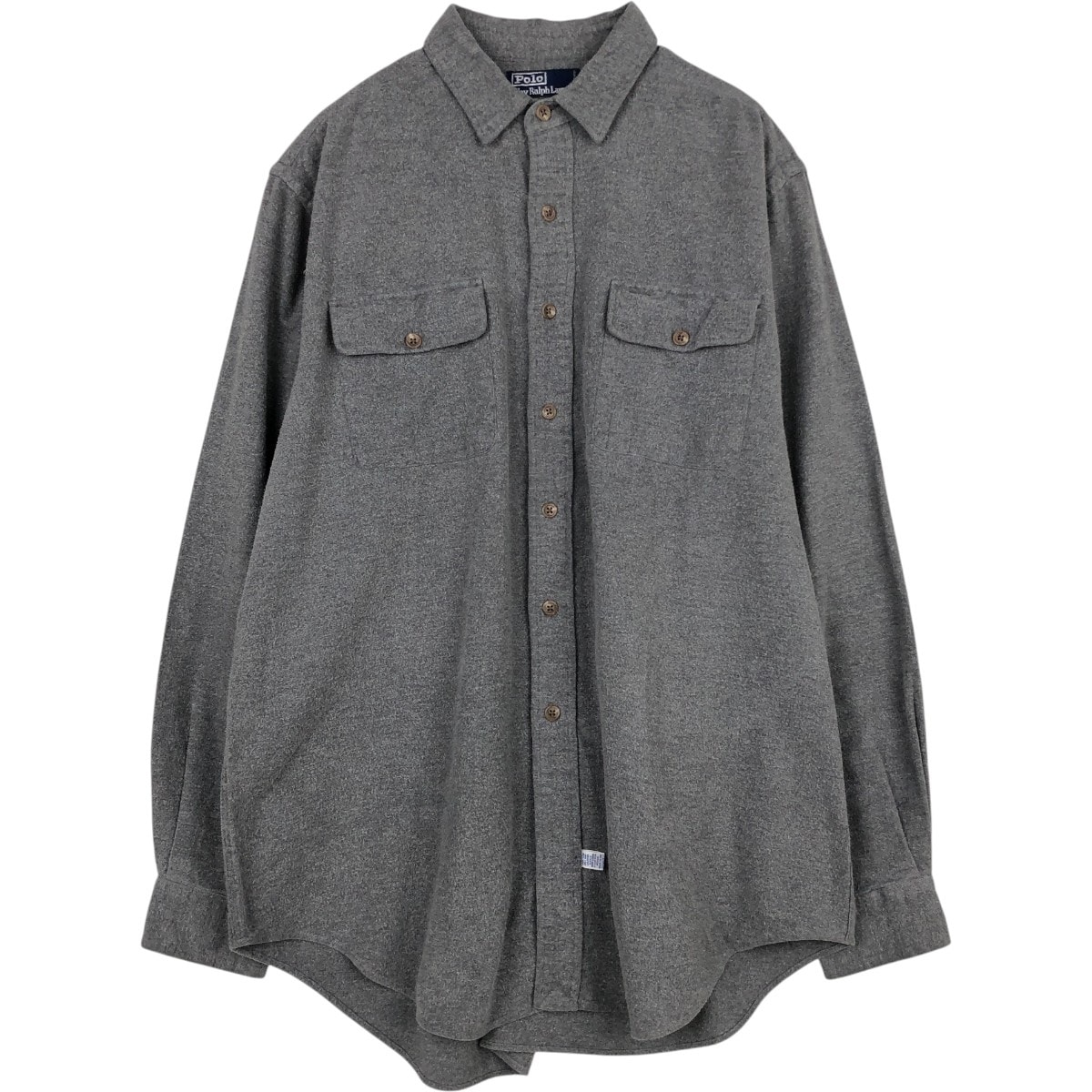 古着 ラルフローレン Ralph Lauren POLO by Ralph Lauren 長袖 ライトネルシャツ メンズL相当/eaa677094