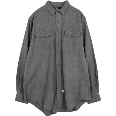 古着 ラルフローレン Ralph Lauren POLO by Ralph Lauren 長袖 ライトネルシャツ メンズL相当/eaa677094