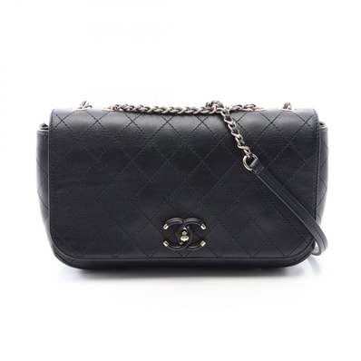 シャネル CHANEL マトラッセ ショルダーバッグ バッグ レザー レディース ブラック系 【中古】