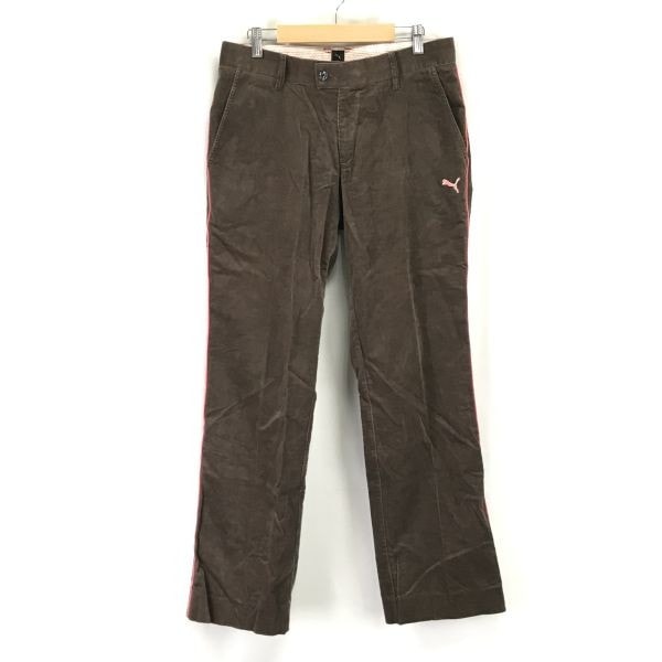 プーマ/PUMA★コーデュロイパンツ【メンズW79/股下80cm/茶/brown】ゴルフ/スポーツ/サイドライン/Pants/Trouser◆cBH568