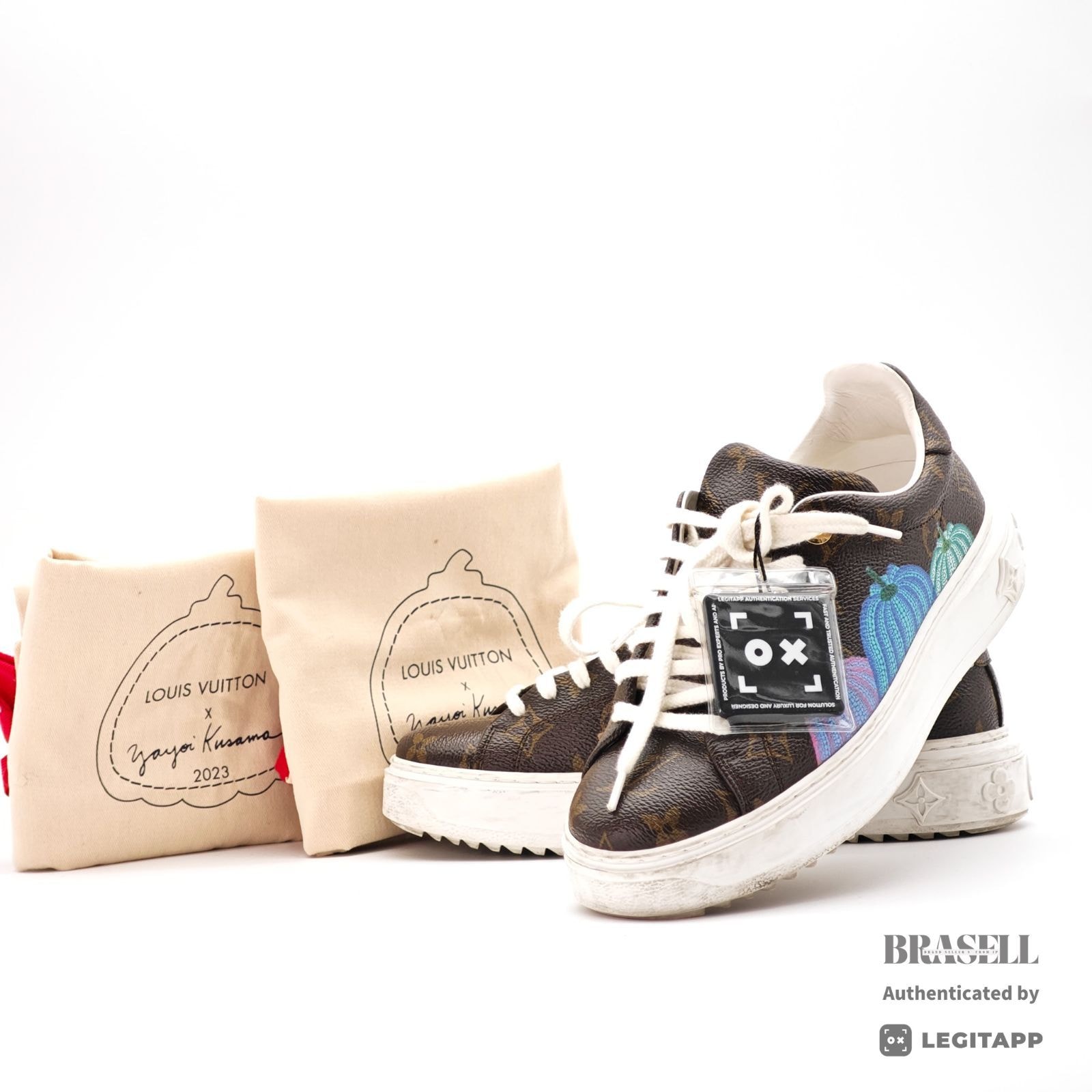 LOUIS VUITTON ルイ・ヴィトン 草間彌生コラボ スニーカー Monogram 草間彌生コラボ スニーカー その他ファッション雑貨 Canvas Brown レディース