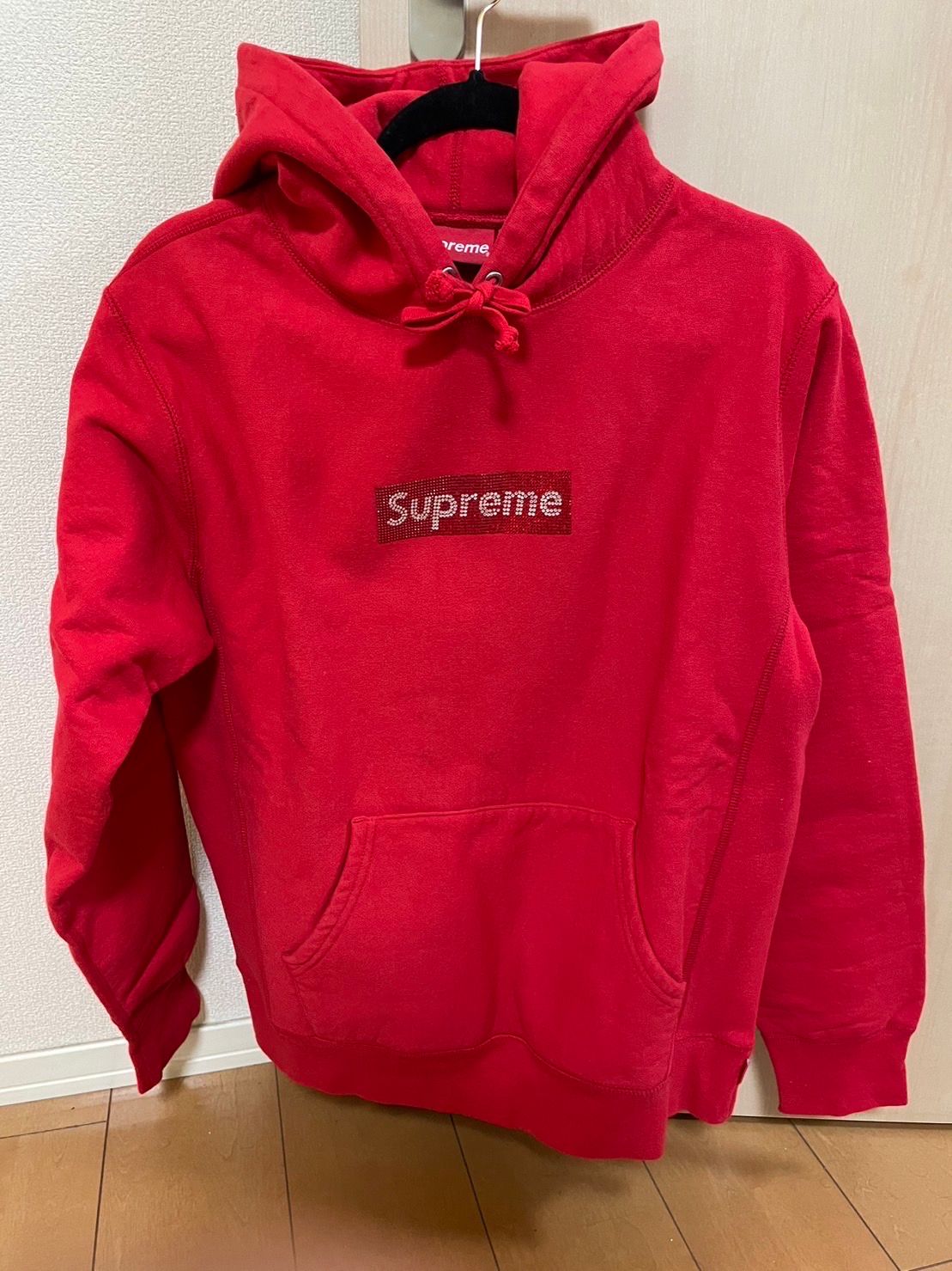 Supreme / Swarovski® Box Logo Hooded Sweeatshirt "Red"