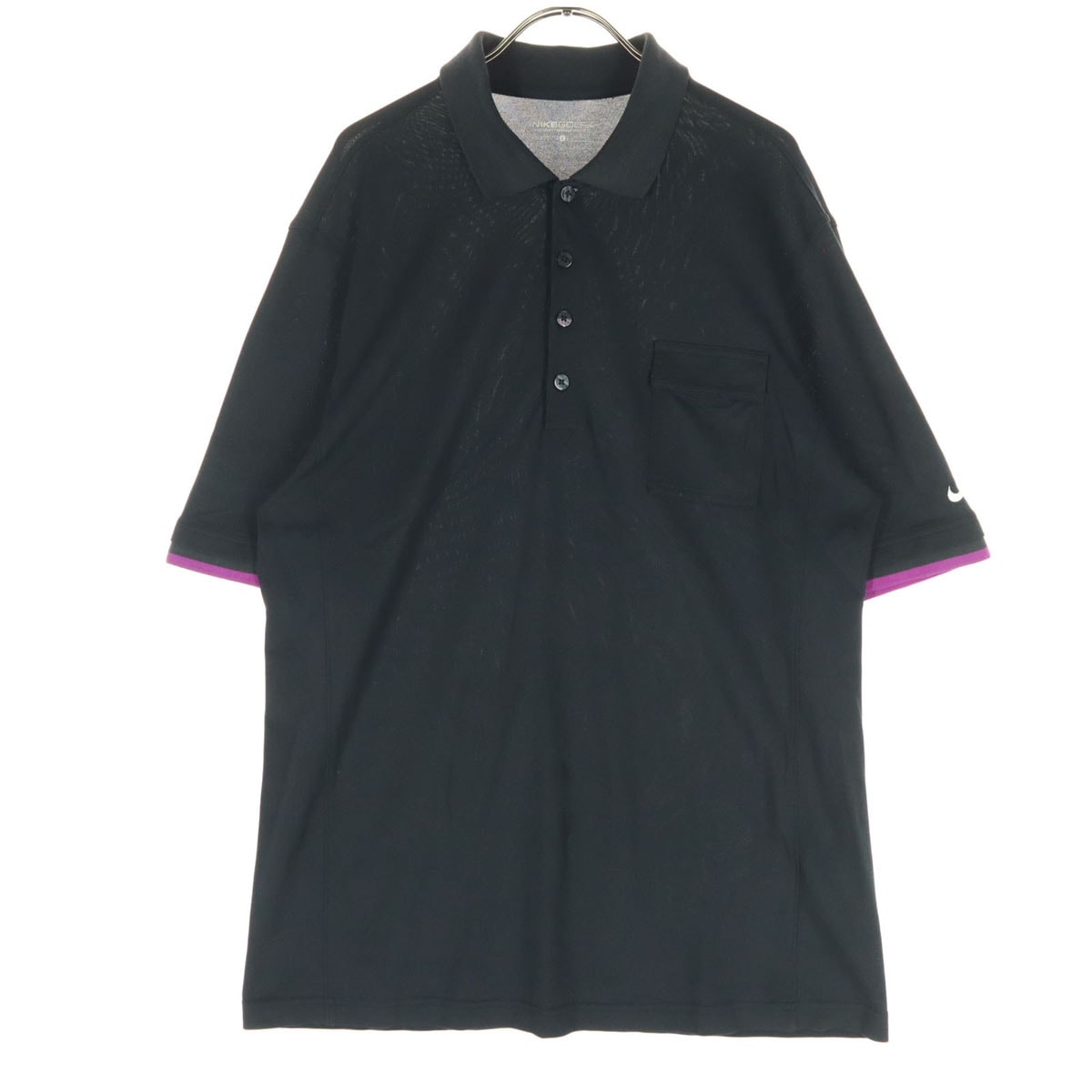 NIKE GOLF ナイキゴルフ スウッシュ 半袖 ポロシャツ L ブラック