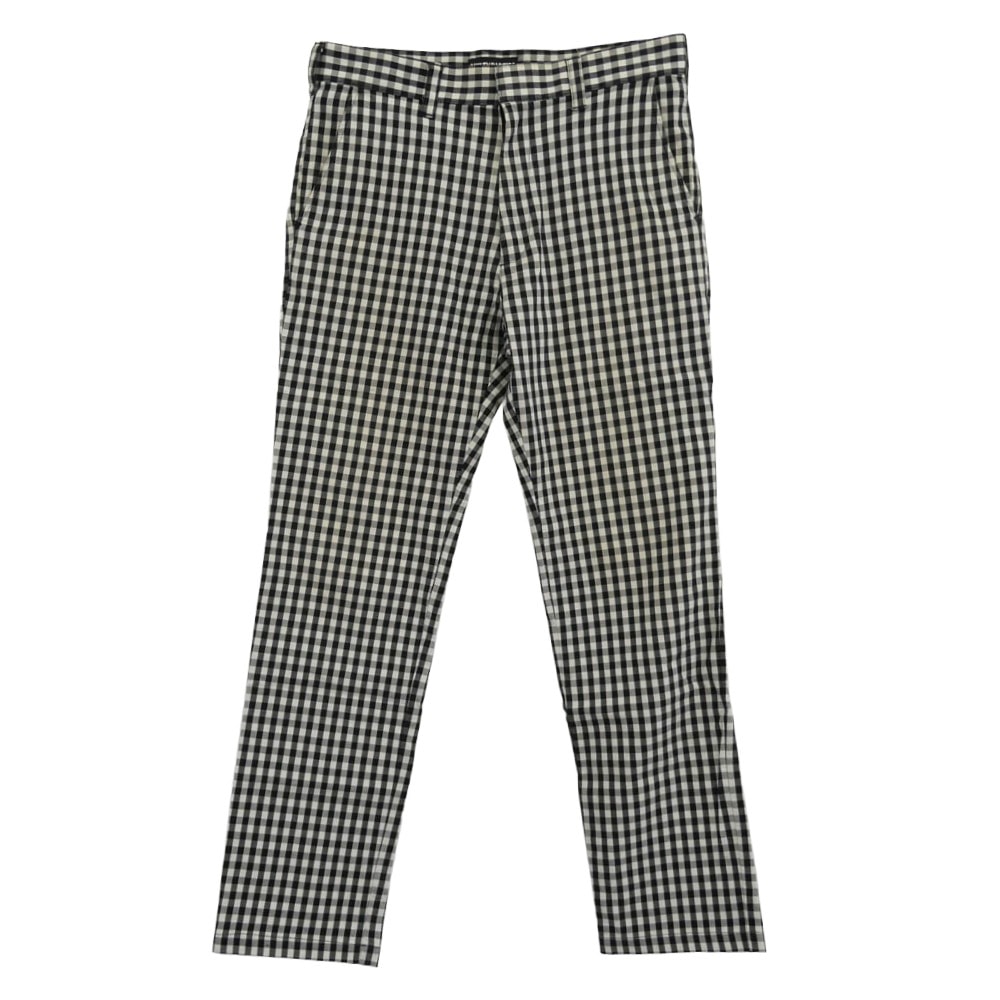 WACKO MARIA ワコマリア パンツ 15SS 15SS-P-01 ギンガムチェック ストレート パンツ ブラック系 ホワイト系 S M【中古】