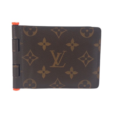 美品 LOUIS VUITTON ルイヴィトン モノグラム ポルトフォイユミュルティプル ブラウン オレンジ PVC レザー/ 札入れ コンパクトウォレット 600861 【中古】