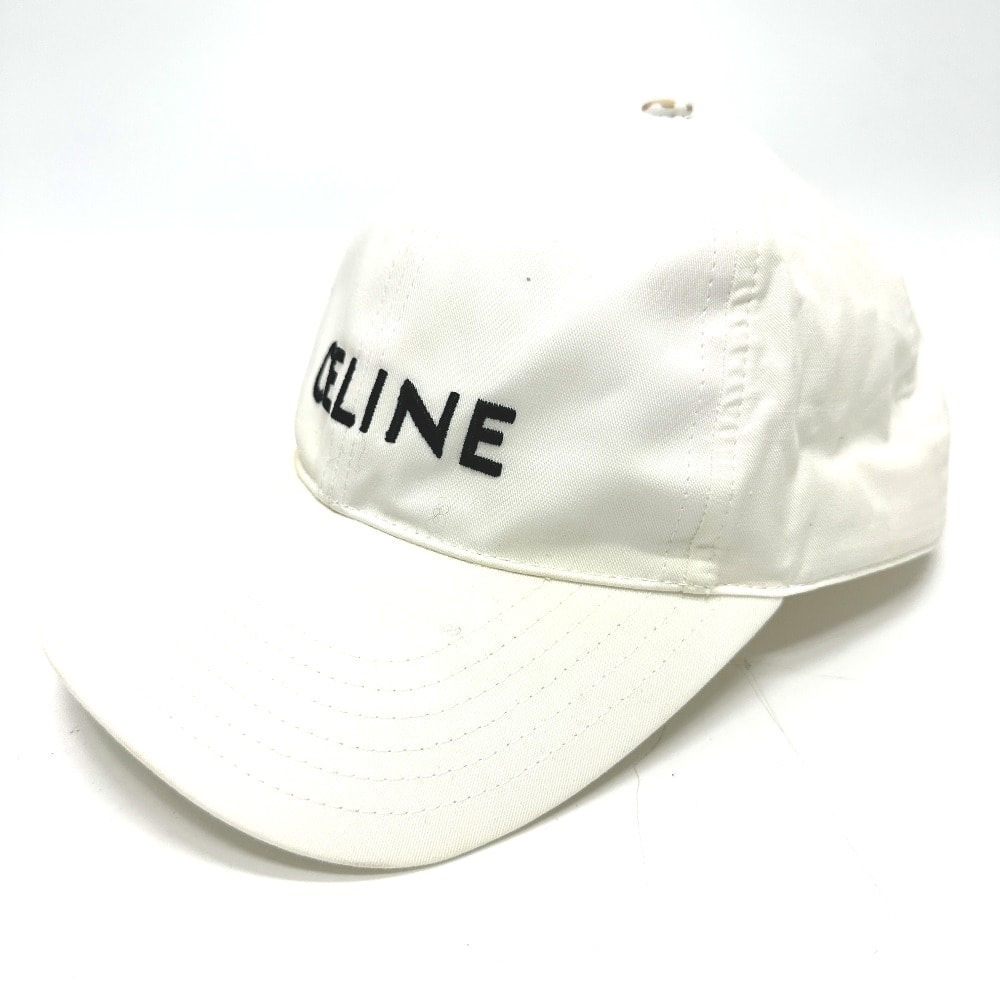 セリーヌ CELINE エンブロイダリー ベースボールキャップ 2AUS9969P 帽子 キャップ帽 ベースボール キャップ コットン ホワイト