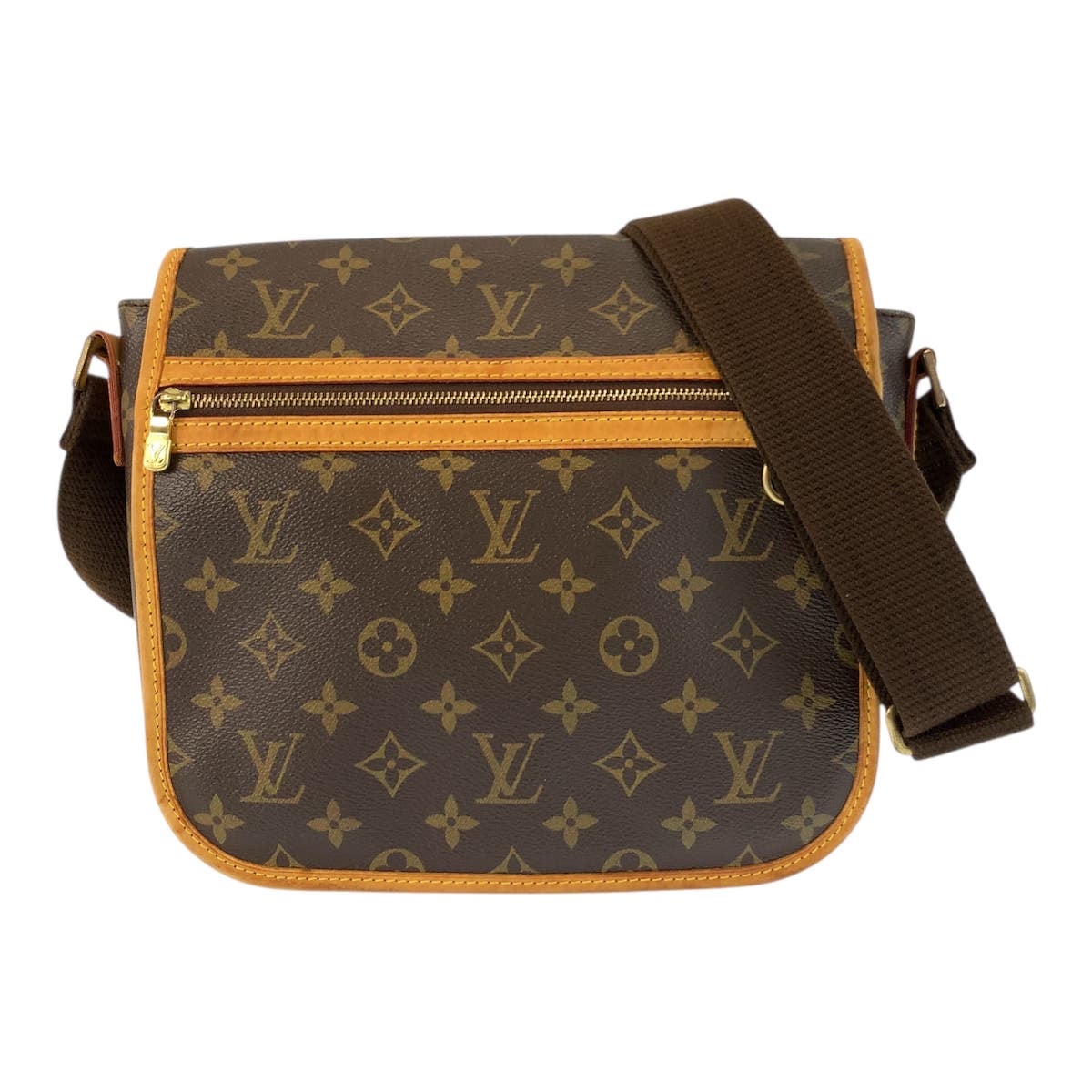LOUIS VUITTON ルイヴィトン モノグラム メッセンジャー ボスフォールPM ブラウン ゴールド金具 PVC レザー/ ショルダーバッグ ポシェット 601536 【中古】