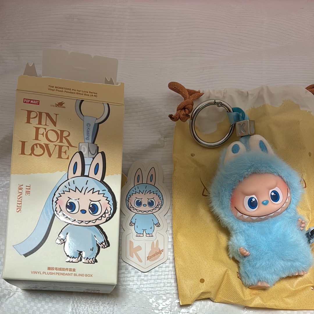 POP MART THE MONSTERS (LABUBU) Pin for Love Series-Vinyl Plush Pendant (A-M) K