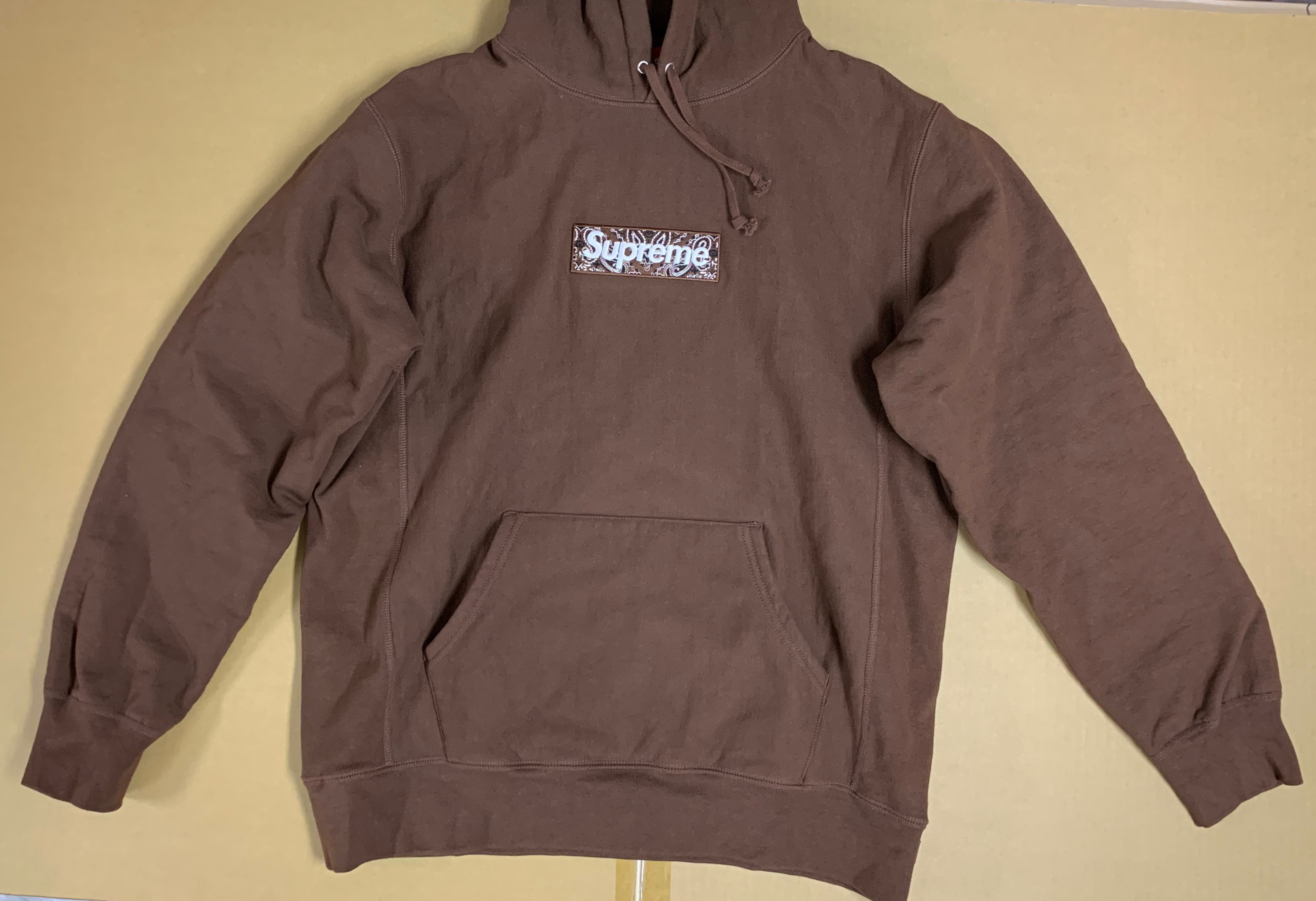 Supreme Bandana Box Logo Hooded Sweatshirt "Brown"