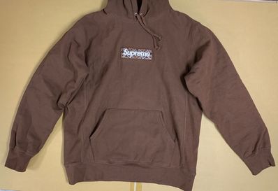 Supreme Bandana Box Logo Hooded Sweatshirt "Brown"