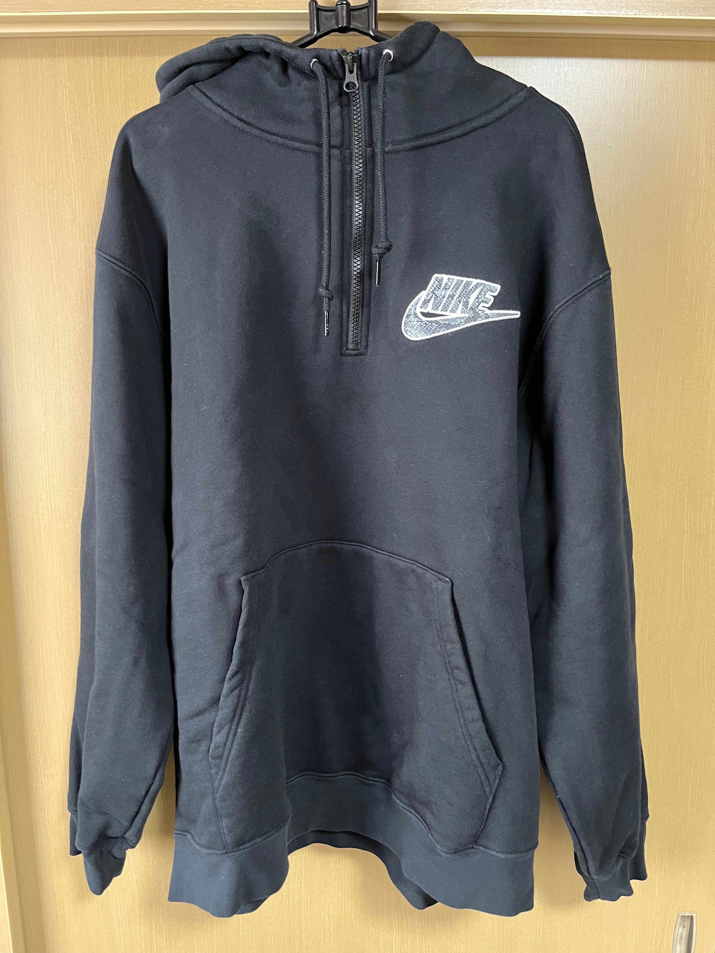 Supreme / Nike® Half Zip Hooded Sweatshirt "Black"