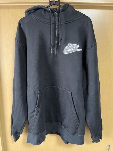 Supreme / Nike® Half Zip Hooded Sweatshirt "Black"