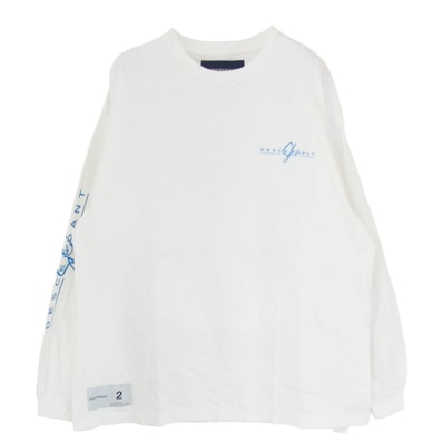 DESCENDANT ディセンダント Tシャツ 23AW 232ATDS-LTM01S SPUR LS バックプリント シュプール ロングスリーブ 長袖 Tシャツ カットソー ホワイト系 2【中古】