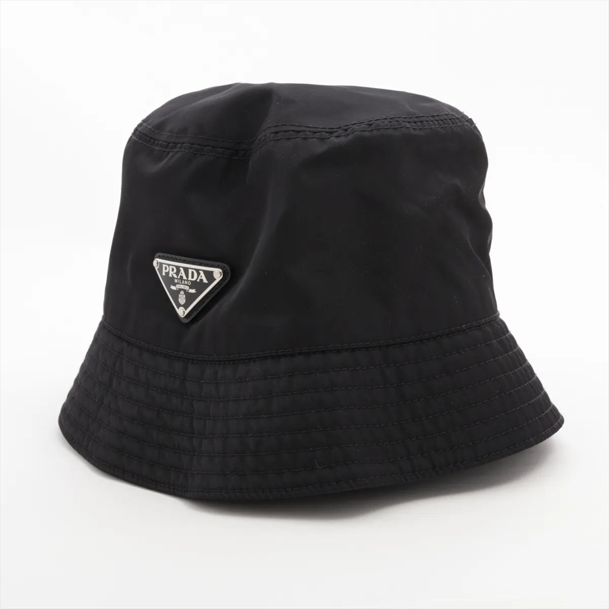■美品 プラダ リナイロントライアングル バケットハット バケハ 帽子