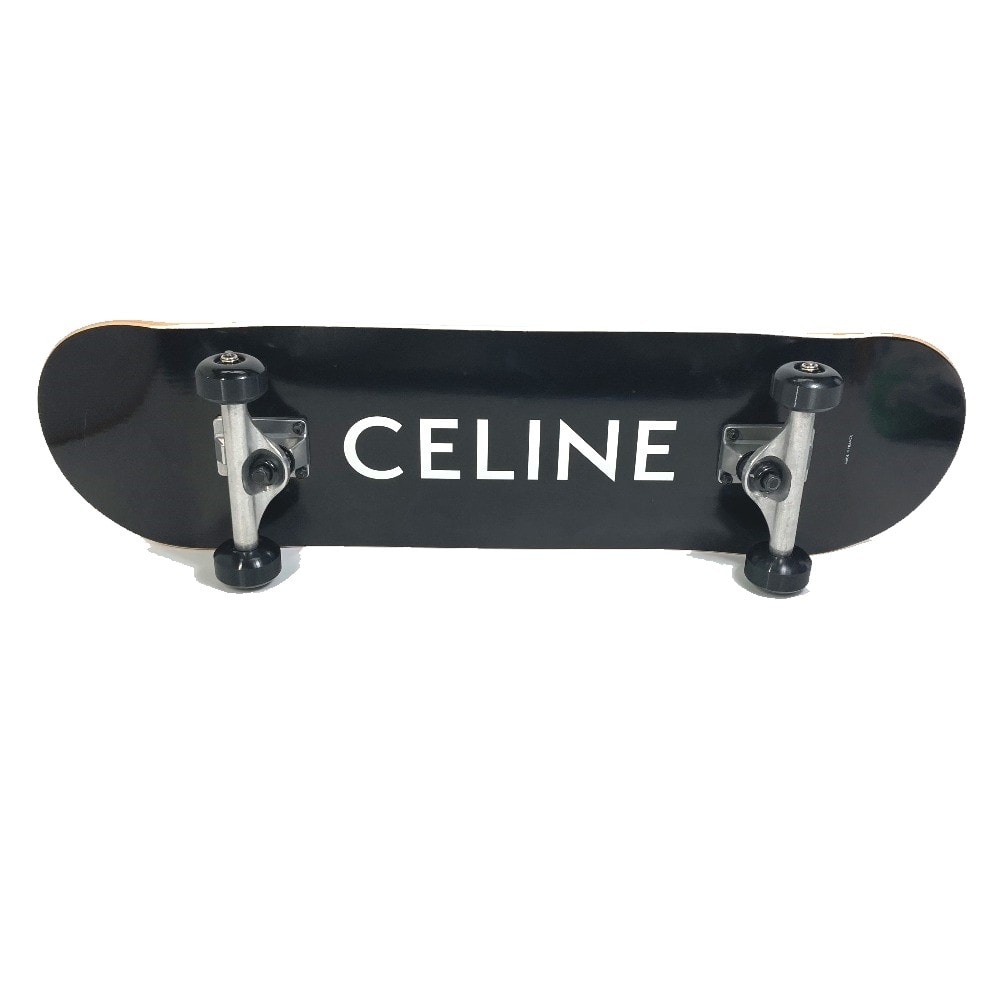 セリーヌ CELINE ロゴ  雑貨 スケートボード スケボー オブジェ ウッド ブラック 美品
