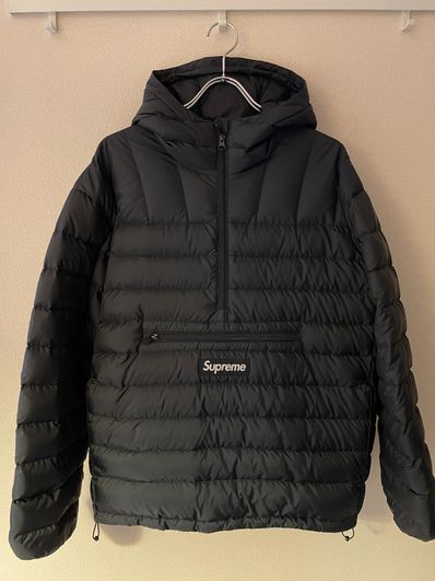 Supreme Micro Down Half Zip Hooded Pullover "Black"