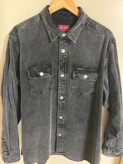 Supreme Washed Corduroy Shirt "Black"