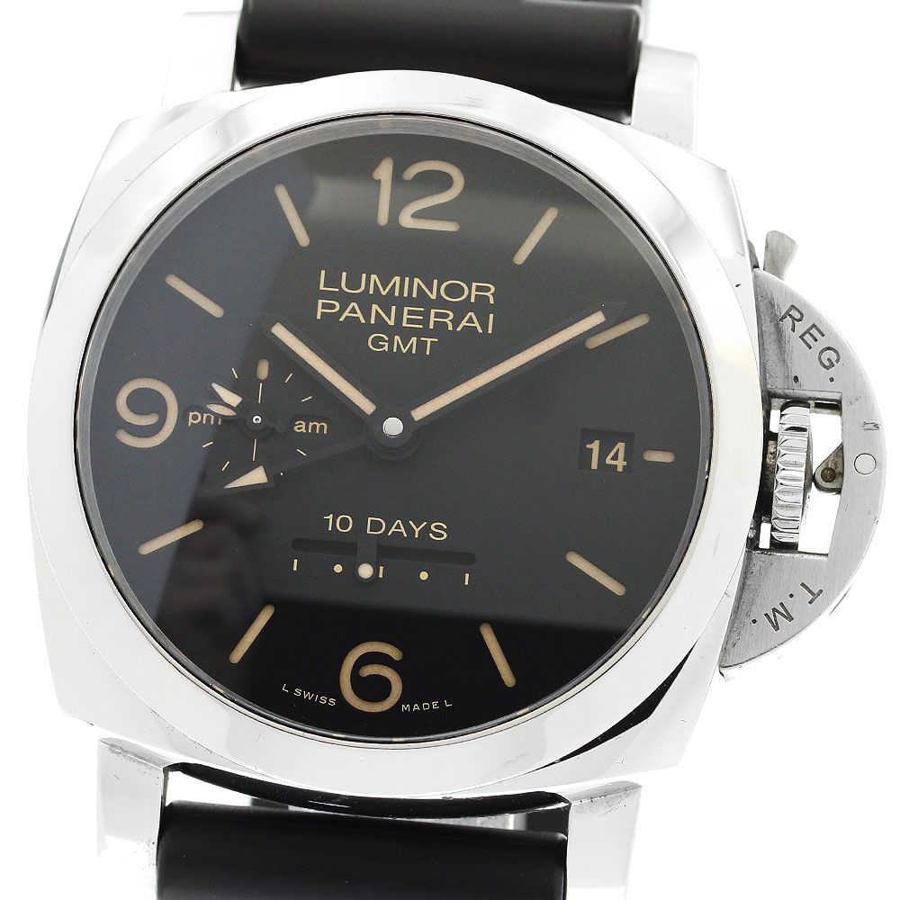 ☆良品 パネライ ルミノール 10デイズ GMT アッチャイオ メンズ 【中古】