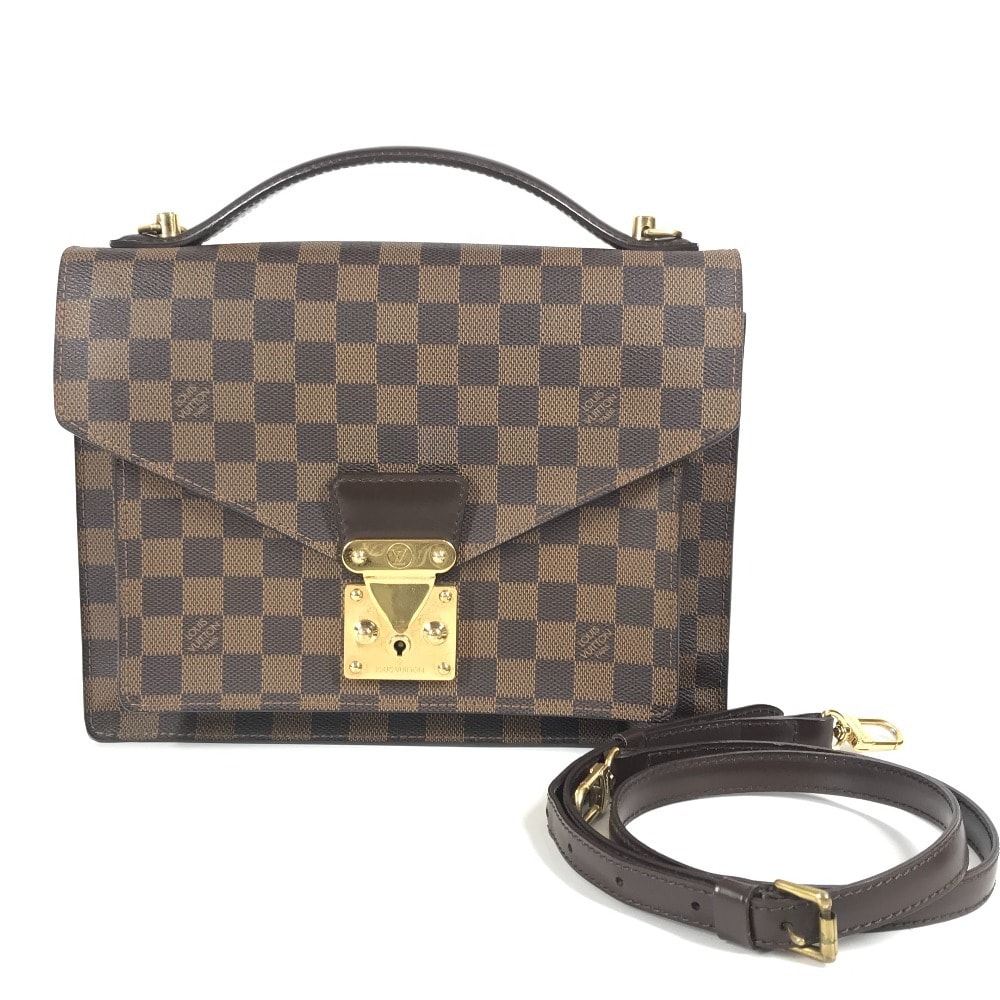 ルイヴィトン LOUIS VUITTON モンソー SPO N48088  ダミエ カバン 2WAYバッグ ショルダーバッグ 斜め掛け ハンドバッグ ダミエキャンバス エベヌ ブラウン