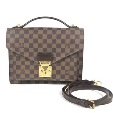 ルイヴィトン LOUIS VUITTON モンソー SPO N48088 ダミエ カバン 2WAYバッグ ショルダーバッグ 斜め掛け ハンドバッグ ダミエキャンバス エベヌ ブラウン