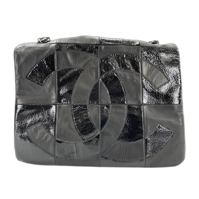 シャネル CHANEL ラムスキン パッチワーク ココマーク ショルダーバッグ【中古】