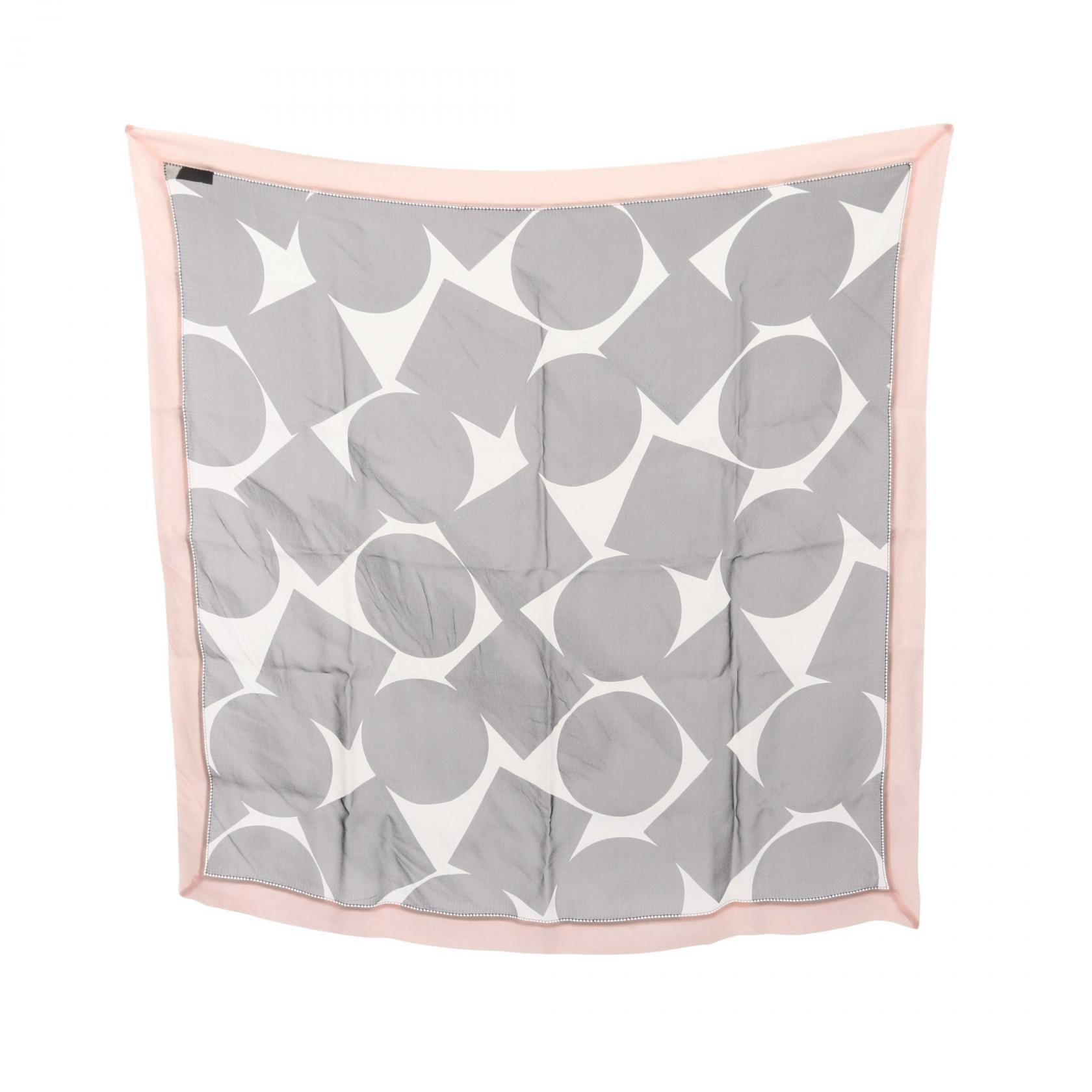 ルイ・ヴィトン LOUIS VUITTON 総柄 スカーフ 衣料品 シルク レディース ブラック系 / ホワイト系 / ピンク系 【中古】