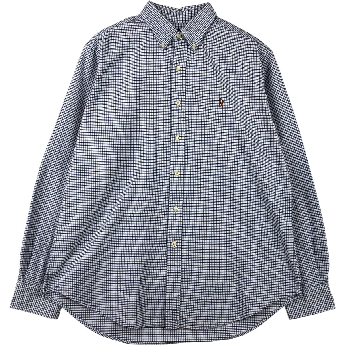 古着 ラルフローレン Ralph Lauren CLASSIC FIT 長袖 ボタンダウンチェックシャツ メンズL相当/eaa614700