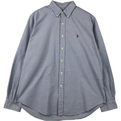 古着 ラルフローレン Ralph Lauren CLASSIC FIT 長袖 ボタンダウンチェックシャツ メンズL相当/eaa614700