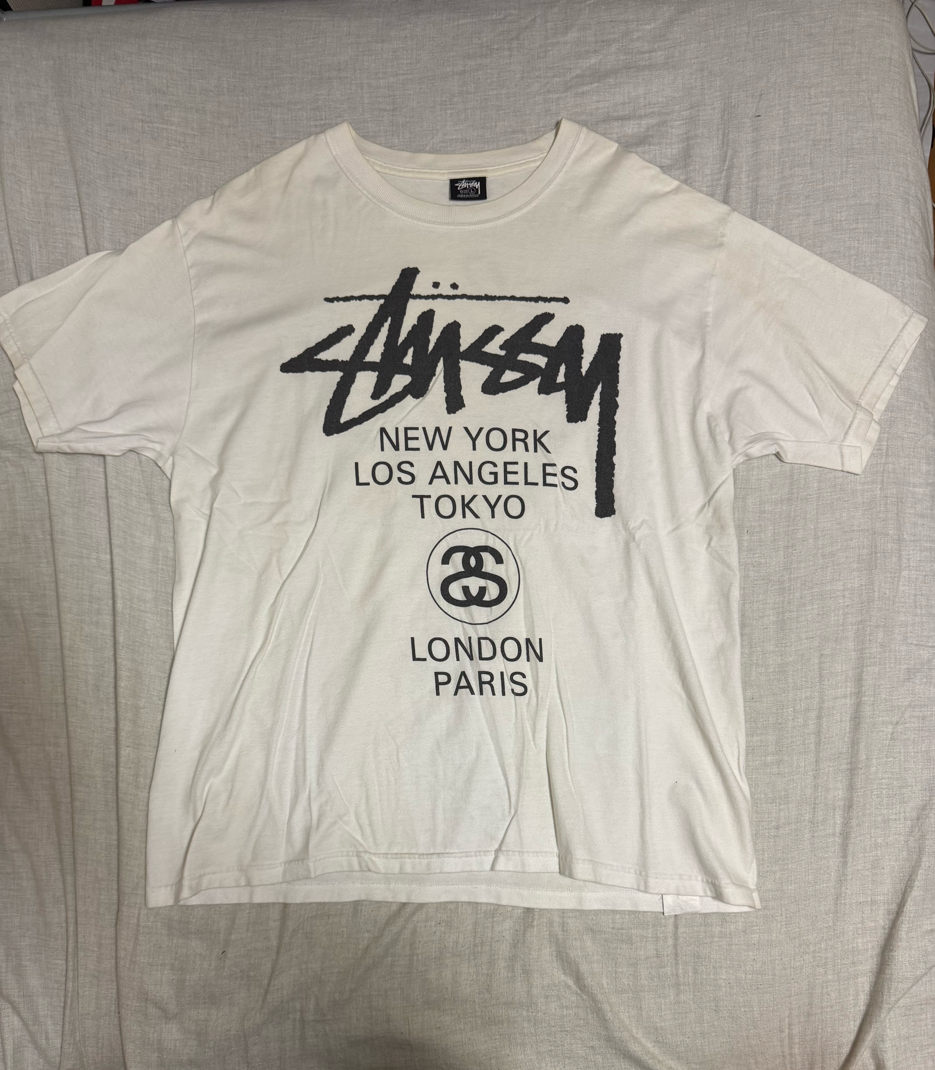 Stussy WORLD TOUR TEE "White"