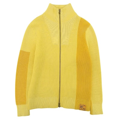 ディーゼル K-Urtis ドライバーズニット ジャケット メンズ イエロー S S