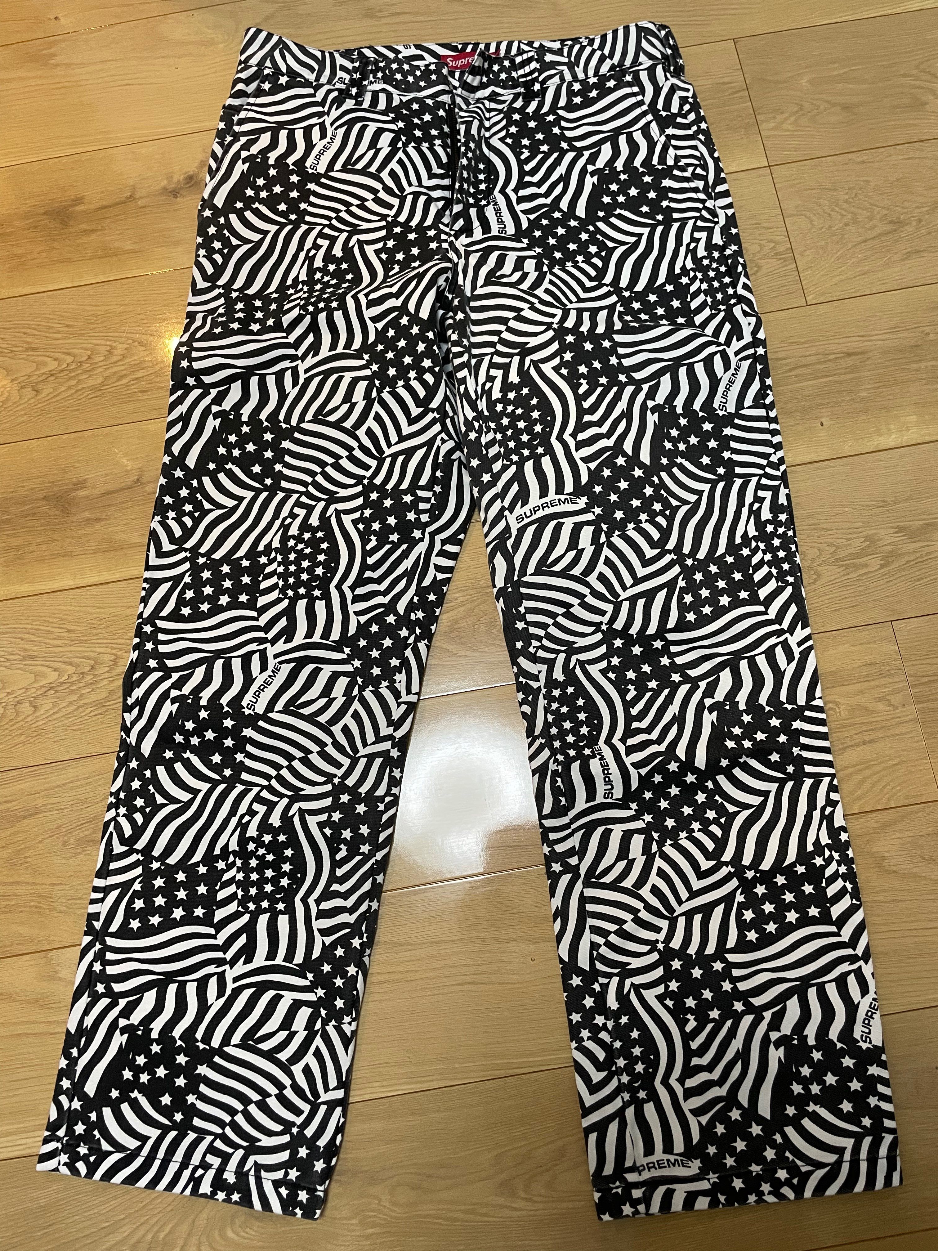 supreme work pant flag black 32