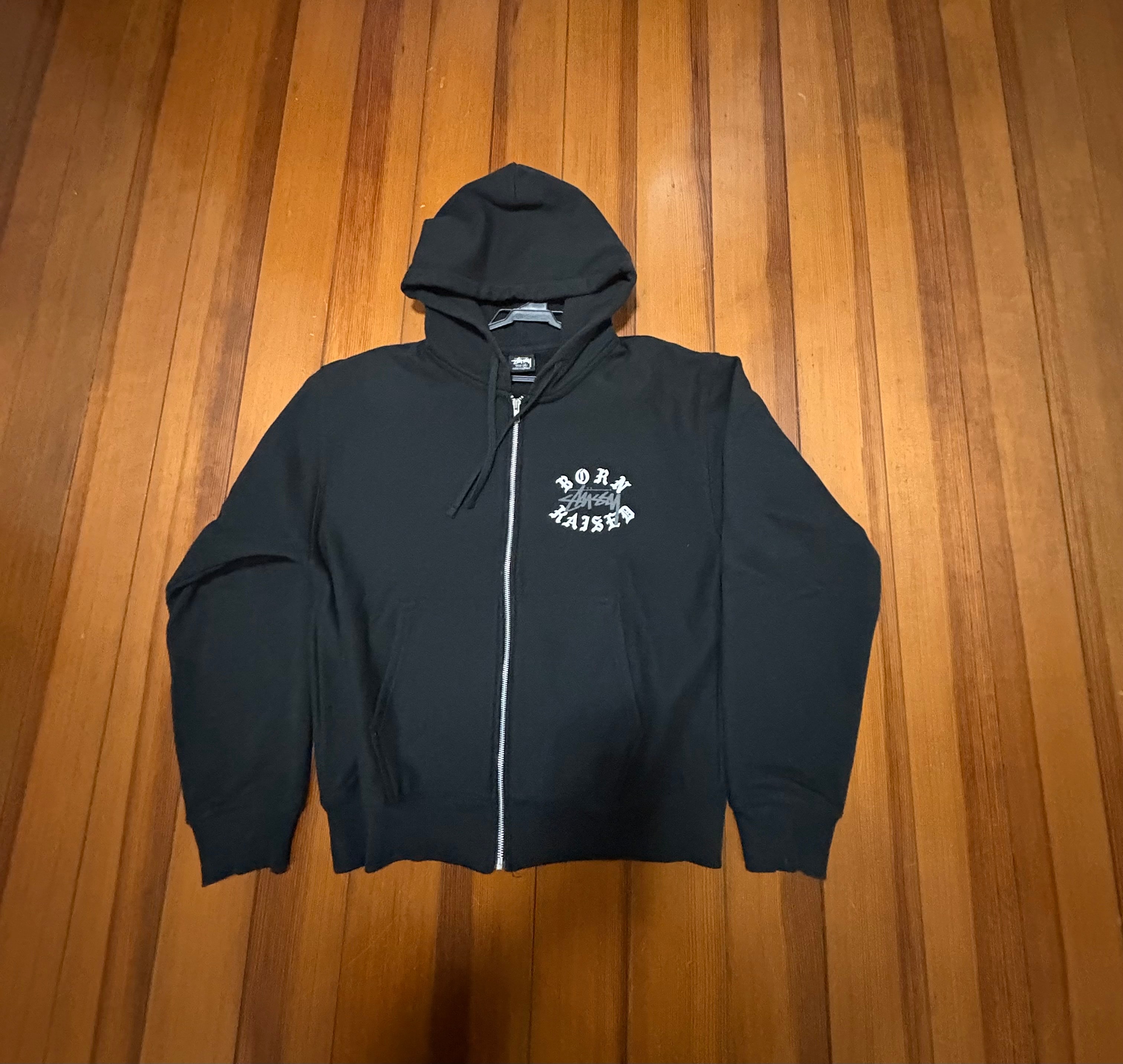 Stussy Born x Raised Logo Zip Hoodie "Black"