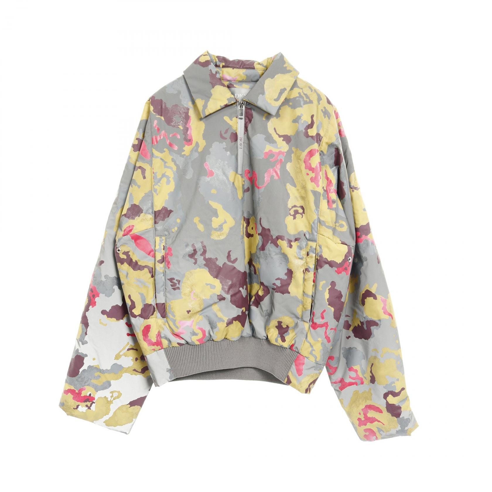 ディオール Dior カモフラージュ リフレクティブ ハーフジップ ブルゾン 衣料品 アウター ポリエステル メンズ グレー系 / マルチカラー 【中古】