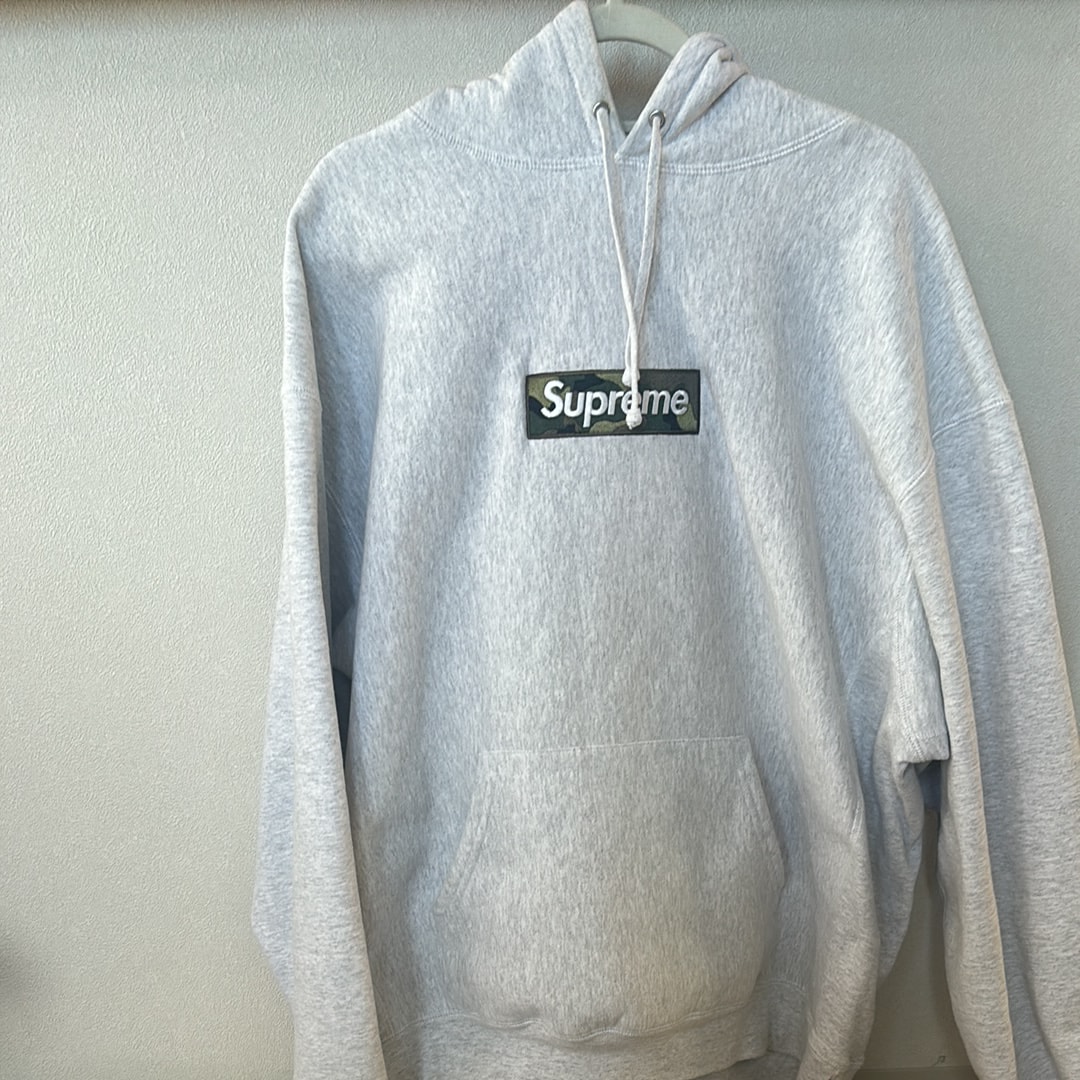 Supreme Box Logo Hooded Sweatshirt "Ash Grey" (23FW)