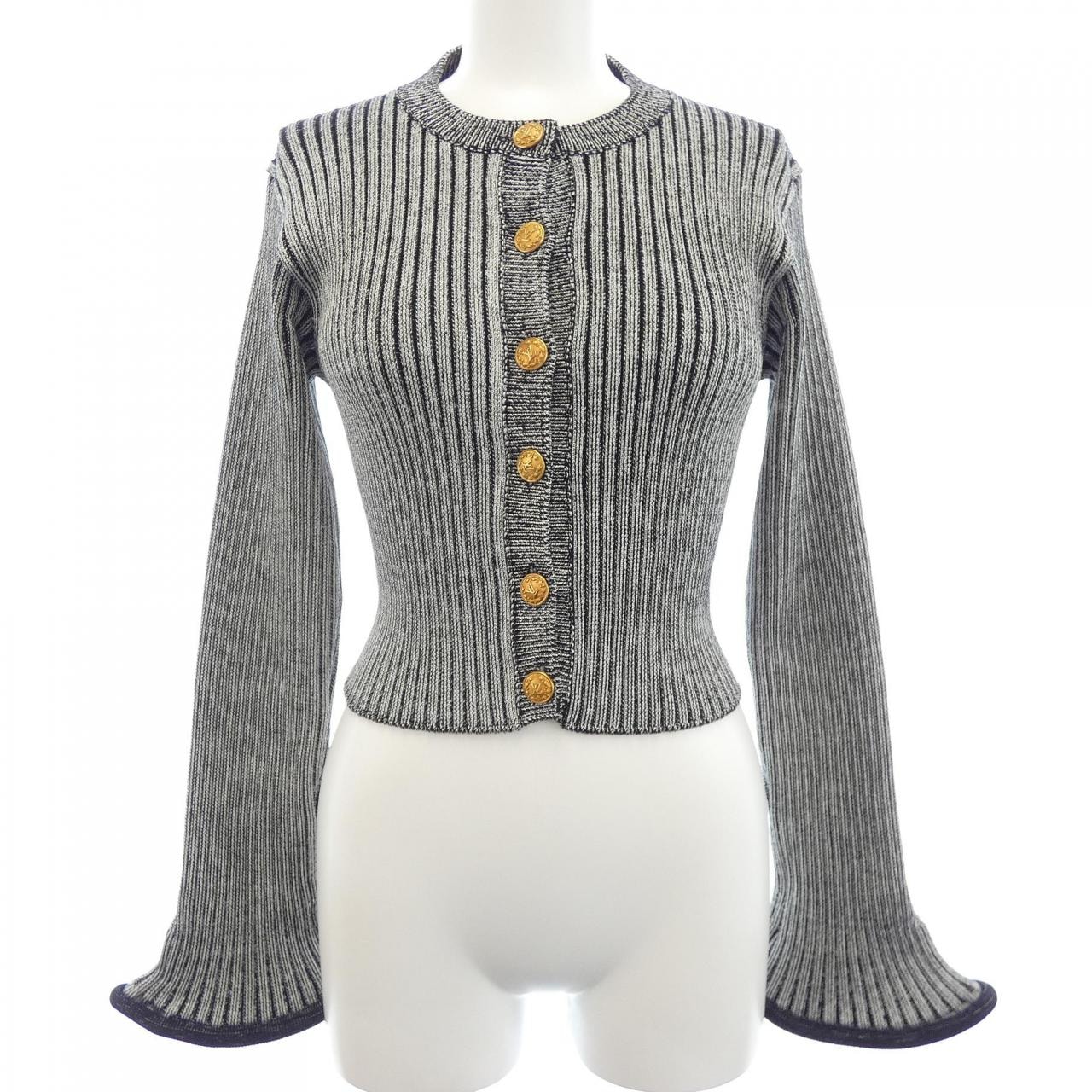 ルイヴィトン LOUIS VUITTON リブドニットトランペット FMKC97LJ3 カーディガン