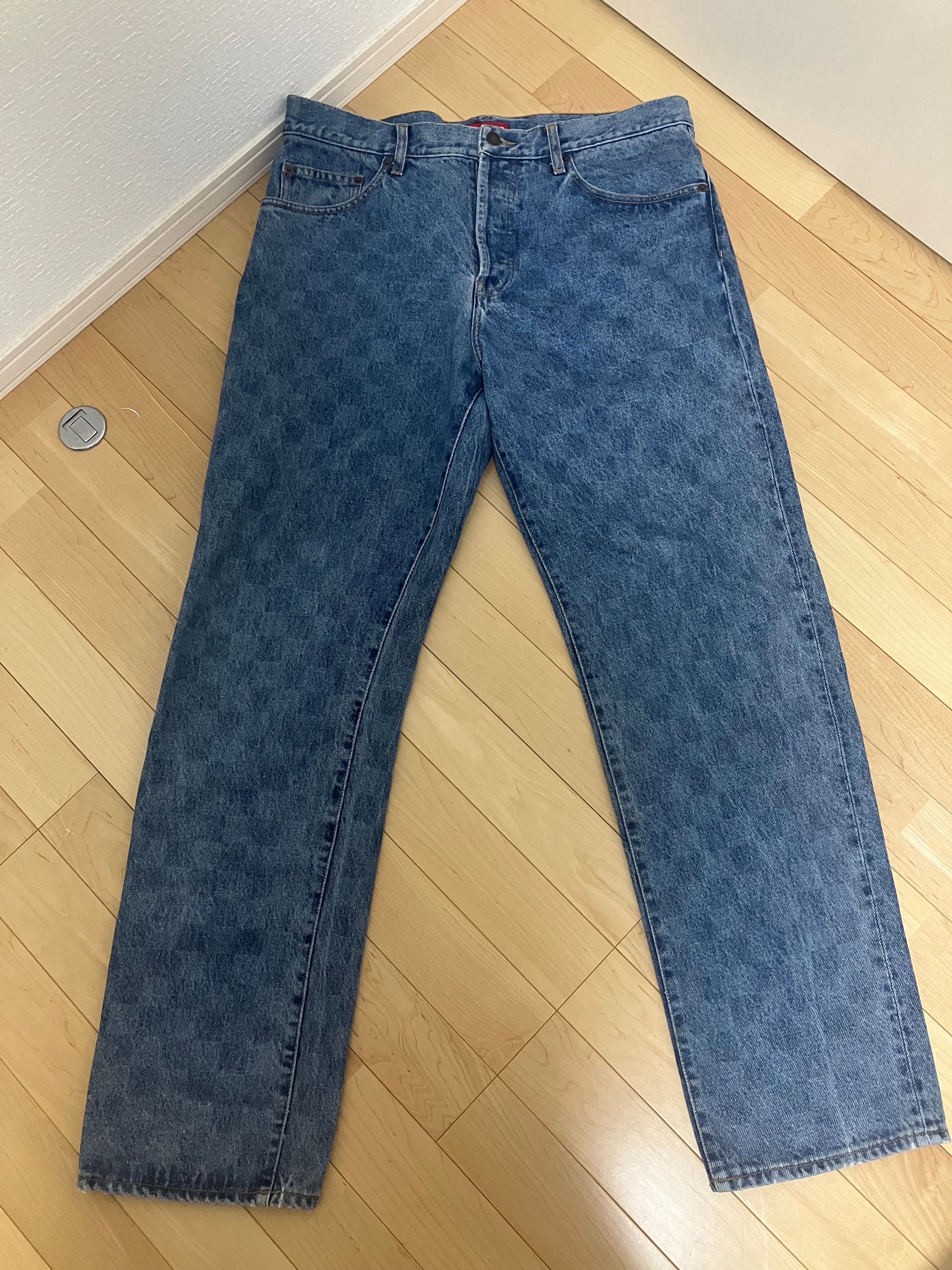 Supreme Regular Jean "Washed Checkerboard"(20FW)
