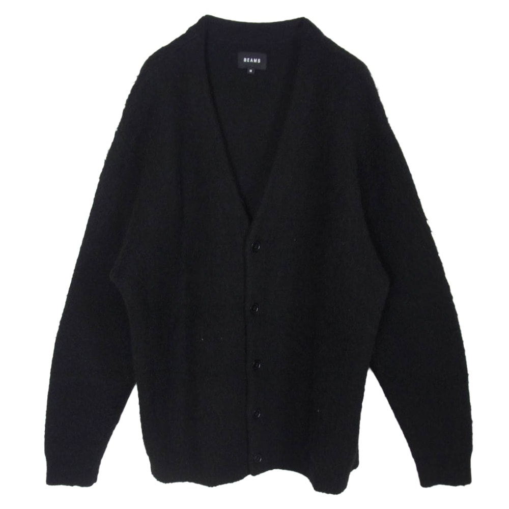 BEAMS ビームス 11-15-1472-048 Solid shaggy cardigan ソリッド シャギー カーディガン ブラック系 M【中古】