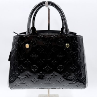 LOUIS VUITTON(ルイヴィトン)ヴェルニ モンテーニュBB ハンドバッグ ブラック パテントレザー ゴールドトーン金具 2WAY【中古】